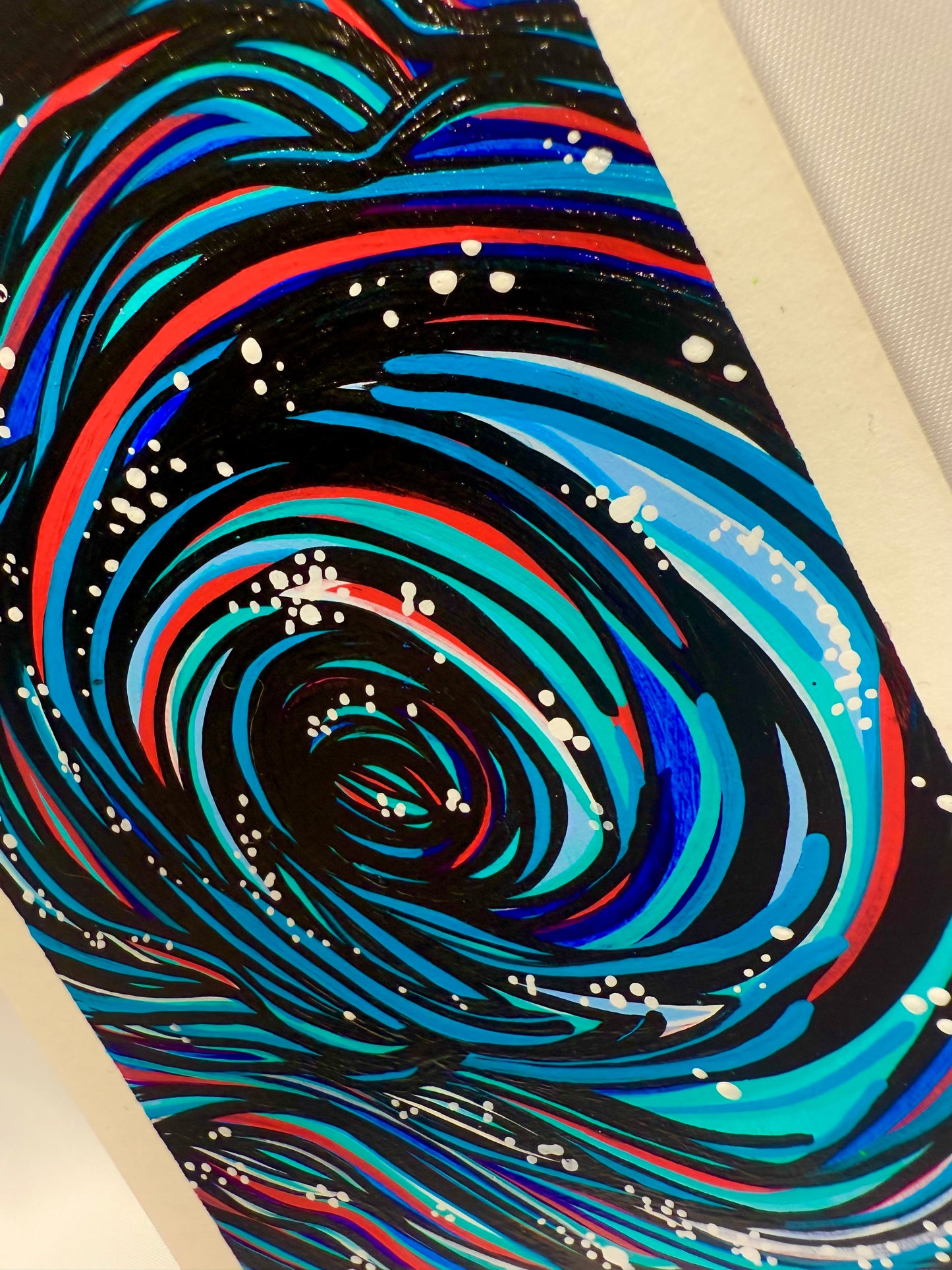 ‘Eye of the Storm’ original hand painted postcard