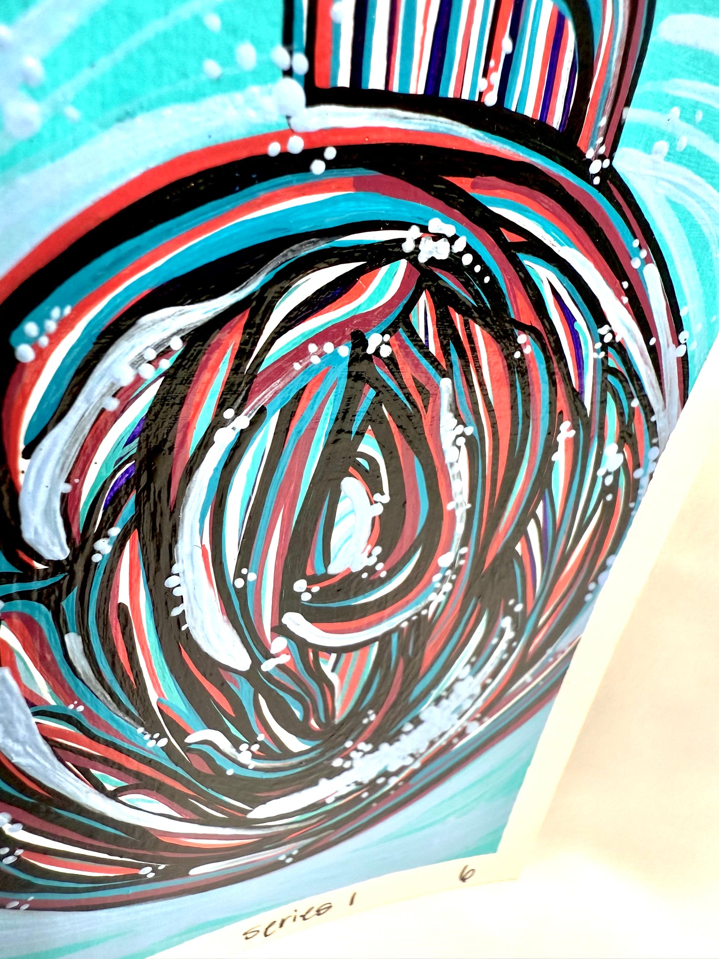 ‘Alone this Christmas’ original hand painted post card