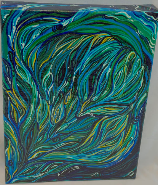 'Rootbound' original abstract acrylic