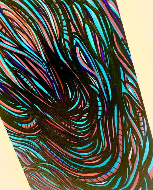 ‘Languish’ original hand painted post card