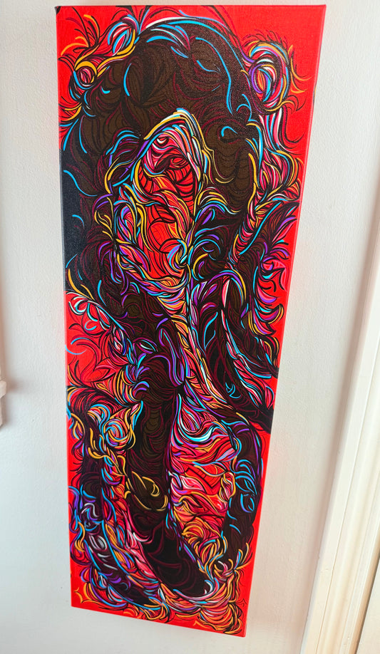 ‘Cut Up Angels’ original abstract acrylic