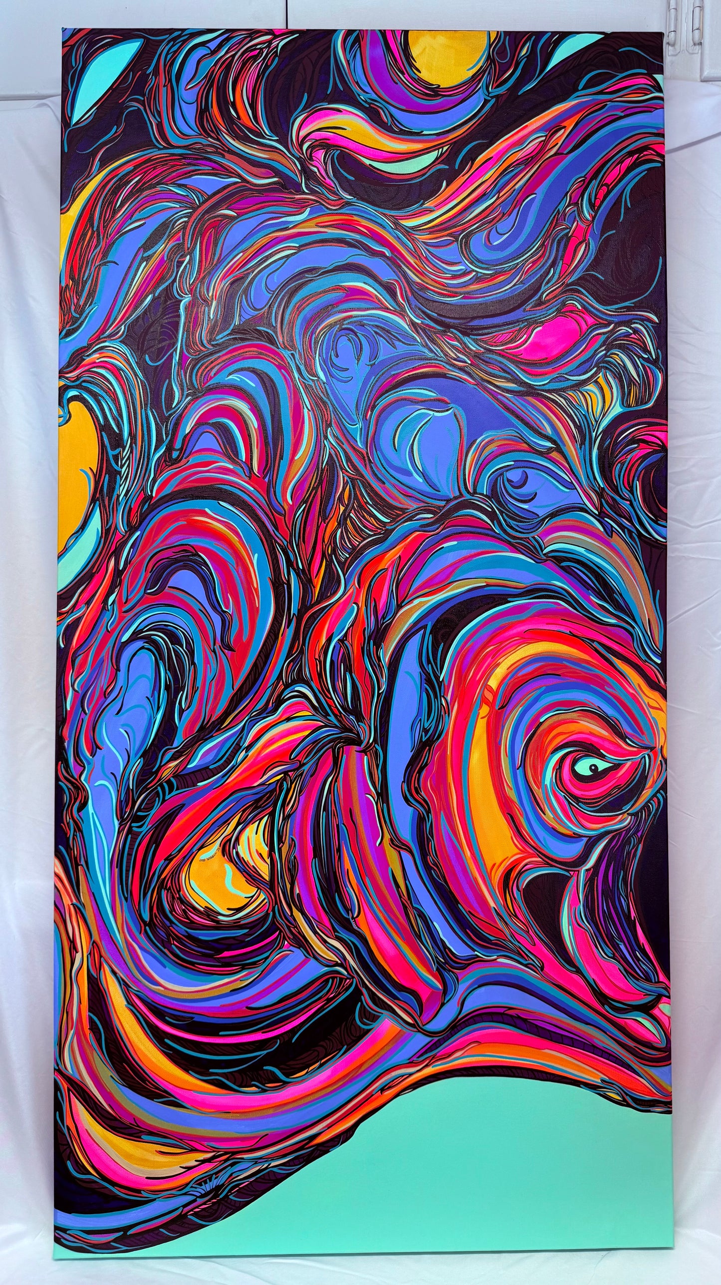 ‘Coward’ original abstract acrylic