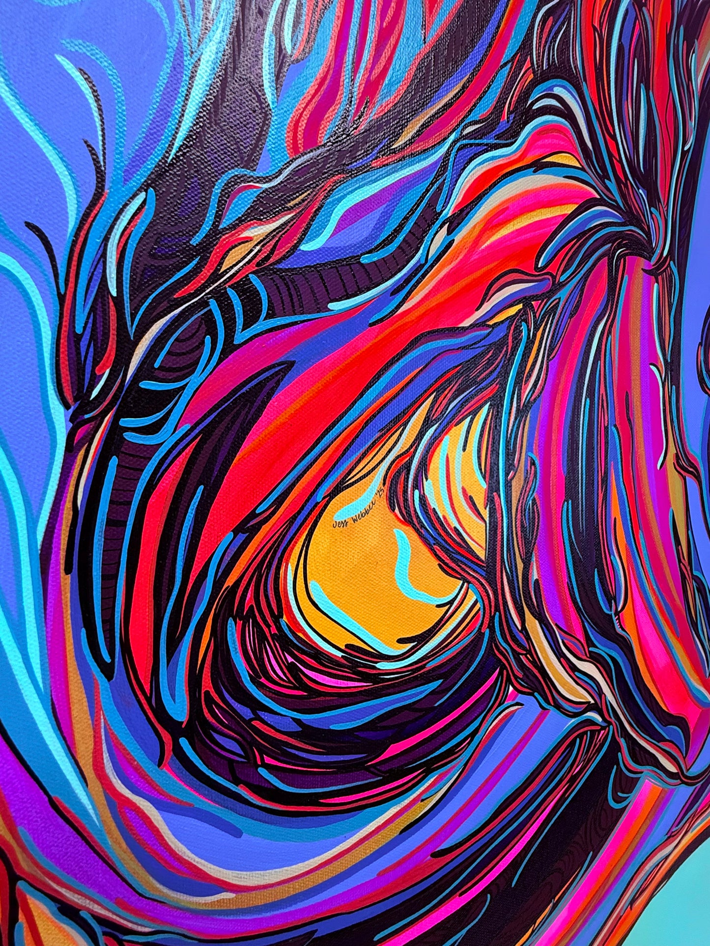 ‘Coward’ original abstract acrylic