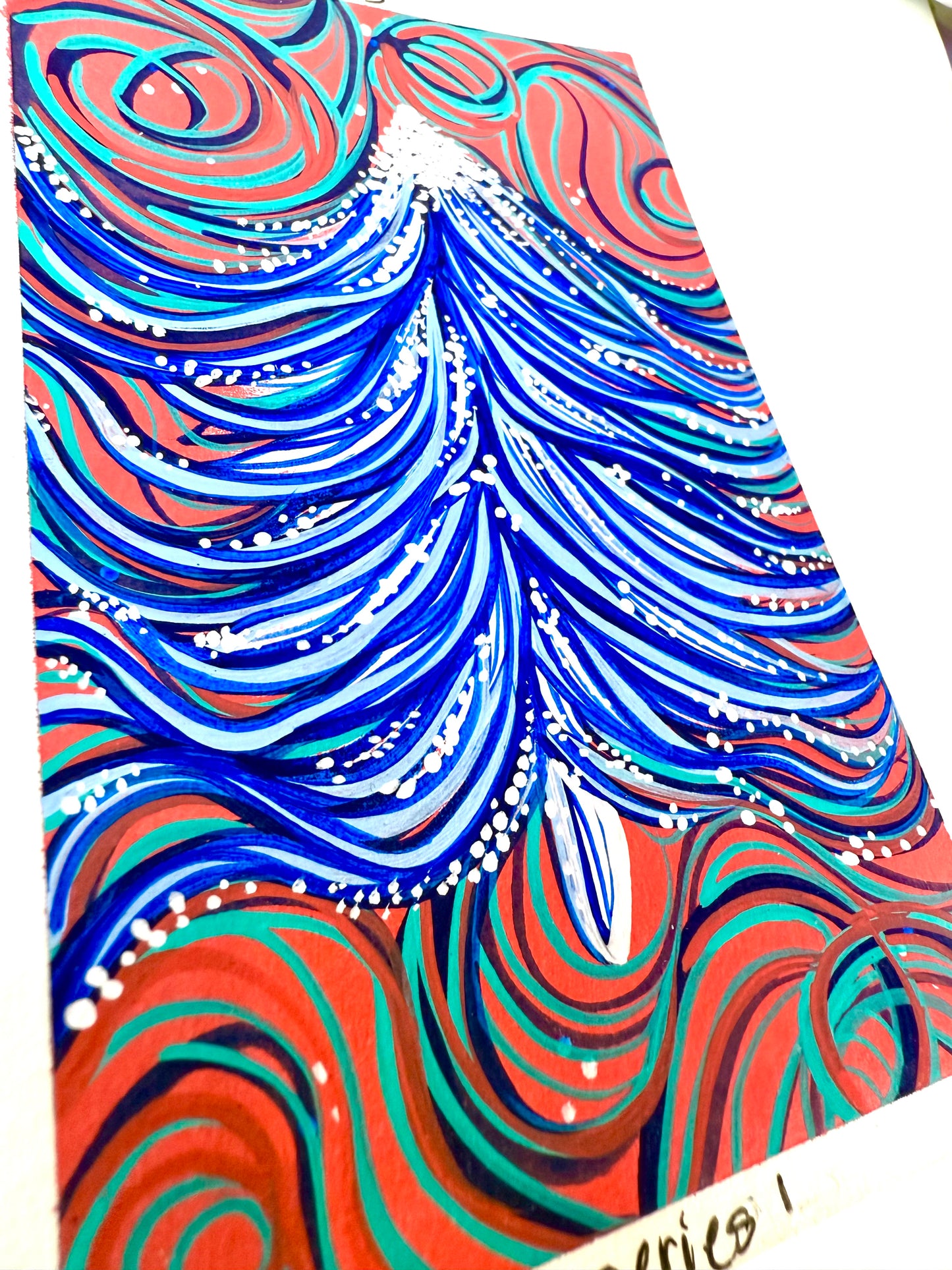 ‘Frost Forest’ original hand painted post card