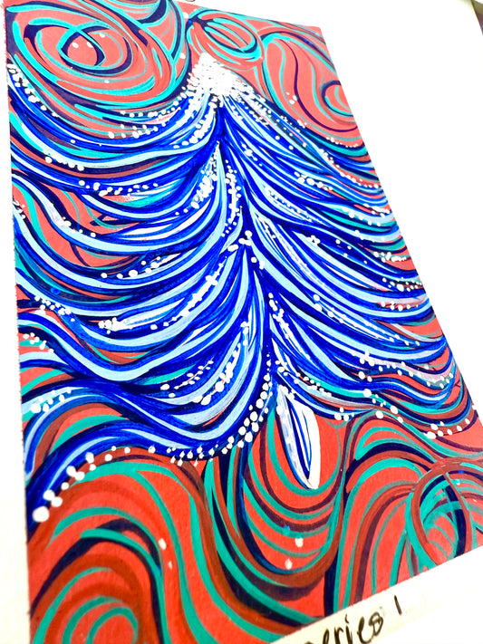 ‘Frost Forest’ original hand painted post card