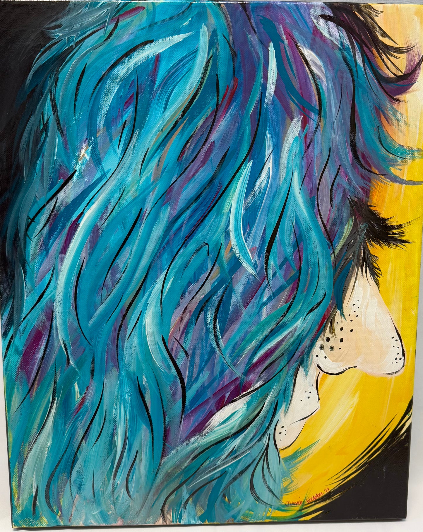 ‘Reflection’ original abstract acrylic